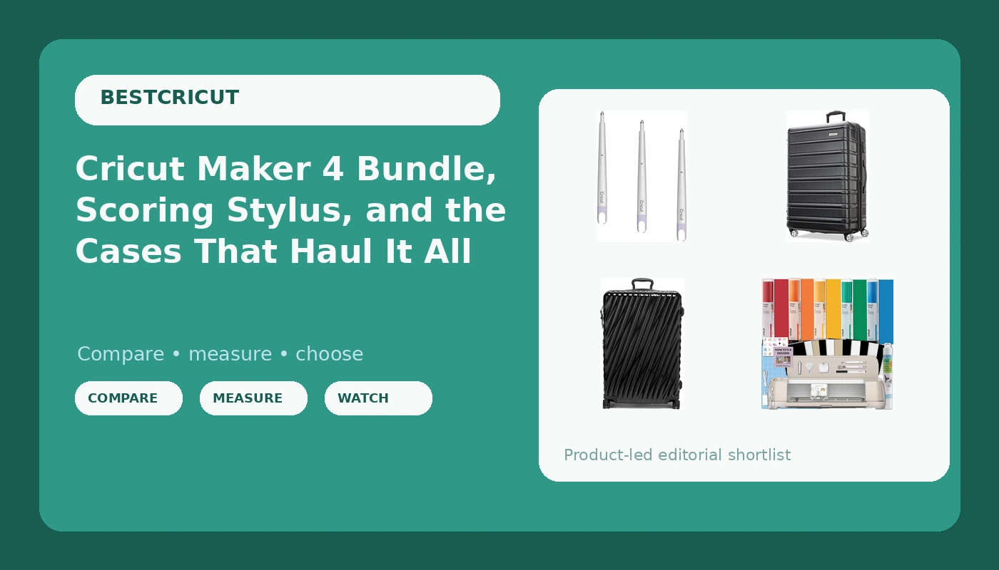 Cricut Maker 4 Bundle, Scoring Stylus, and the Cases That Haul It All