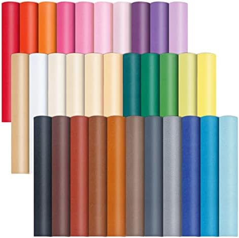 32 Pieces 8×12 inches Colored Faux PU Leather Sheets | Faux Leather Sheets, Faux Leather Material for Making Bows, Earrings, Crafts DIY Projects : Arts, Crafts &amp; Sewing