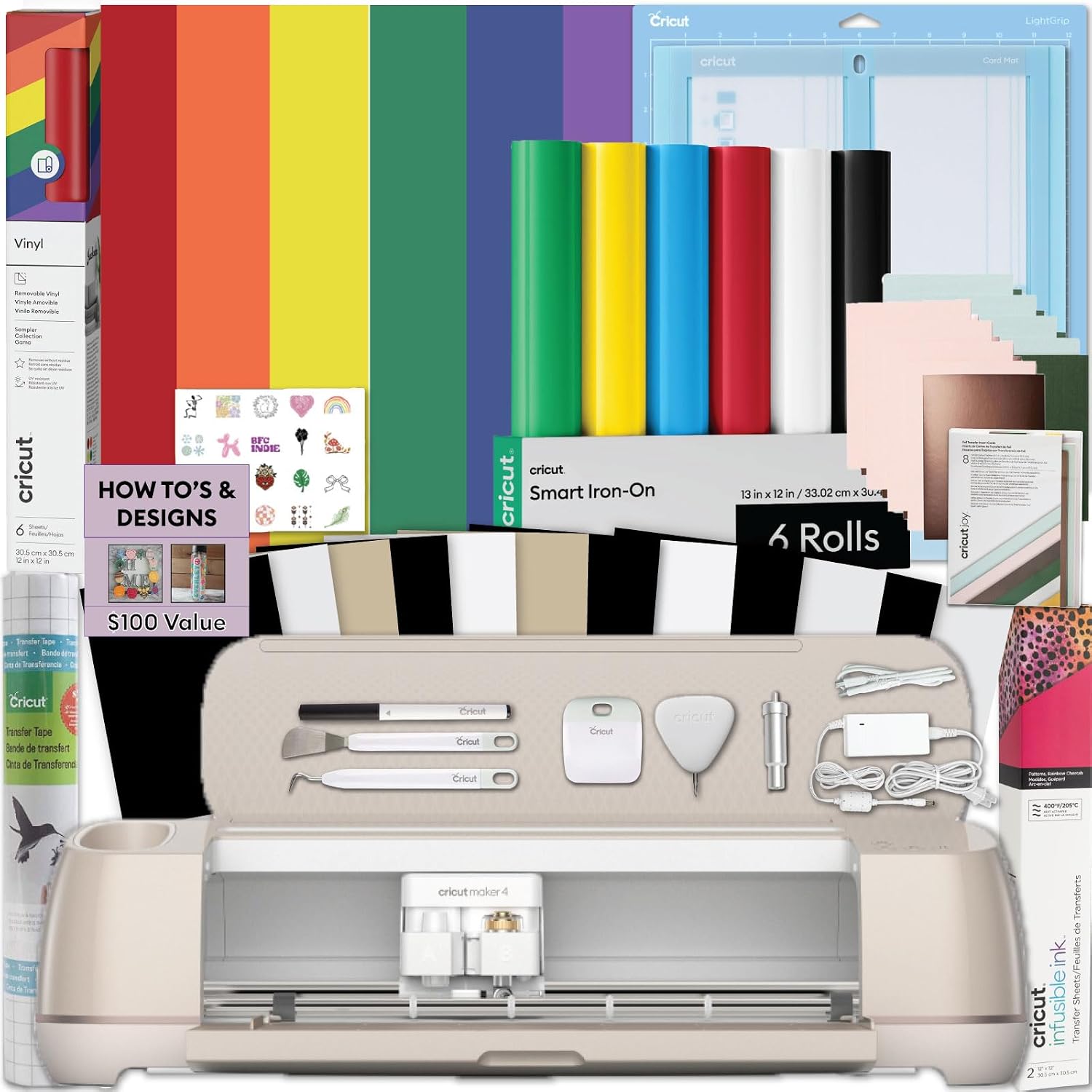 Cricut Joy Xtra Machine with Printable Sticker Paper and Card Kit Bundle - St...