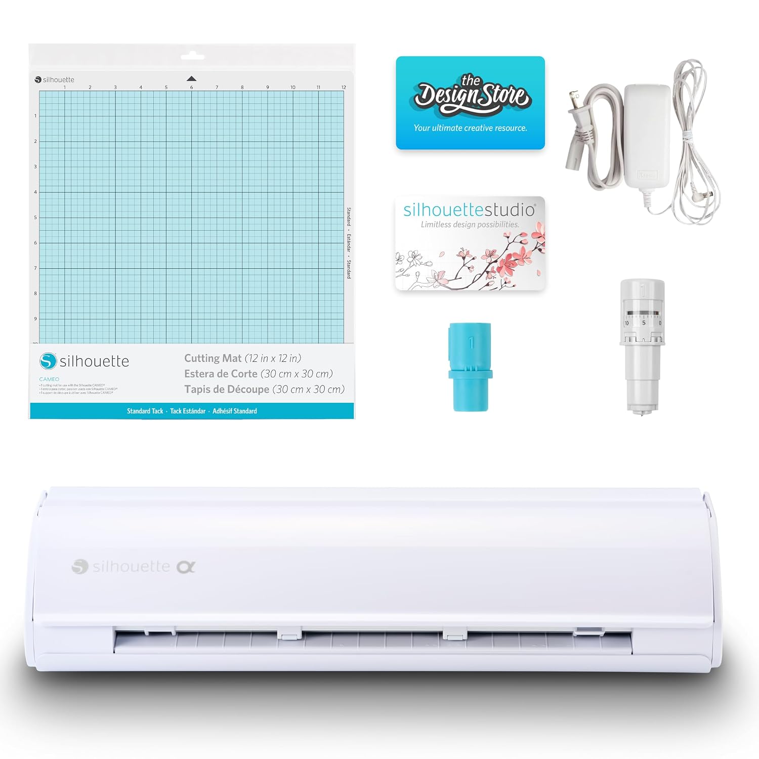 Silhouette Cameo 5 Alpha Plus - 15" Craft & Vinyl Cutter Machine with Automatic Blade, Fast Sketch Mode & 4-Point Registration - Includes Studio Software & 100 Designs, 1-Month Subscription - Black