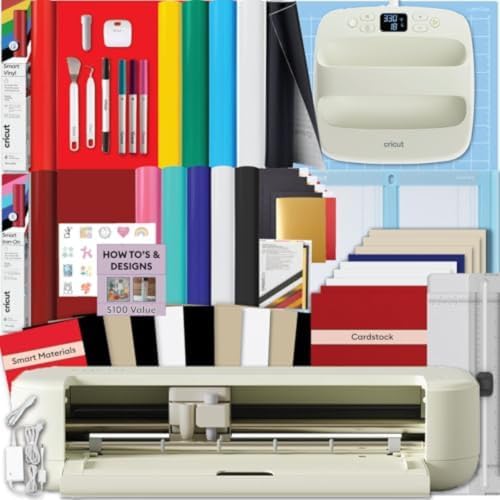 Cricut Explore 5 Essential Bundle with Multicolor Sampler + EasyPress 9x9